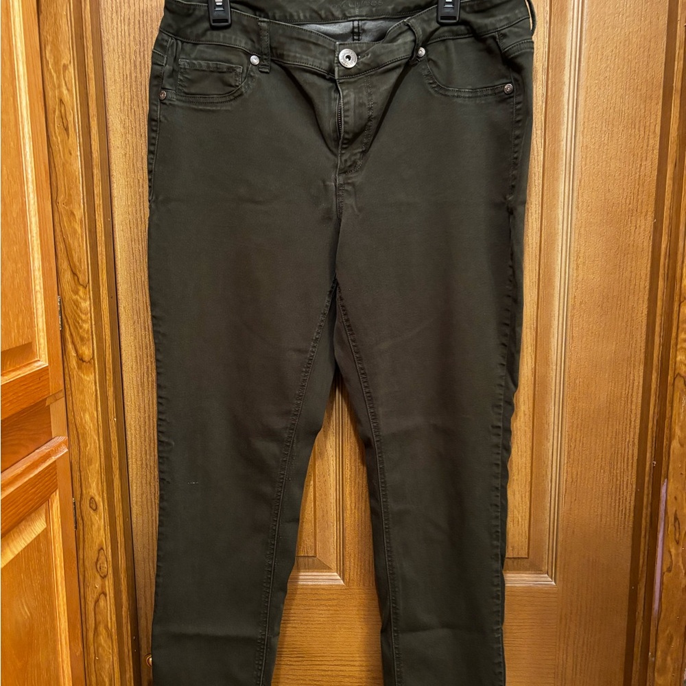 Maurices Dark Olive Straight Leg Pants
